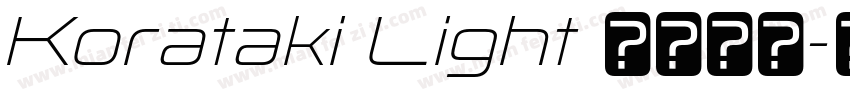 Korataki Light 语言英文字体转换